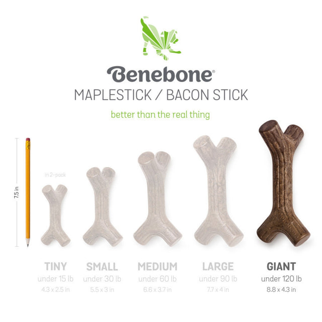 !Benebone Maplestick Durable Dog Chew Toy 1ea/XL